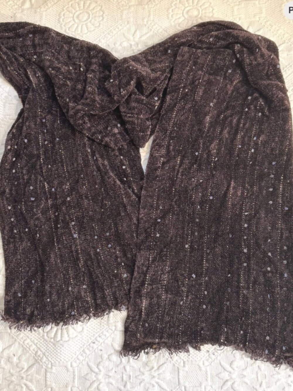 brown chenille scarf Fritelly & Lockwood